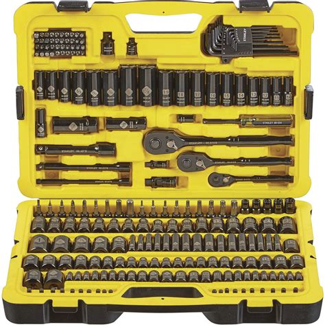 Stanley Professional Grade Black Chrome New Mechanics Tool Set Socket