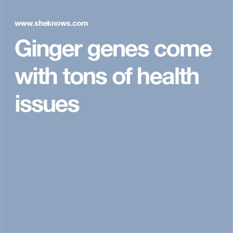 If You Have The Redhead Gene These Are The Health Issues You Face