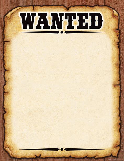Free Wanted Poster Template For Kids