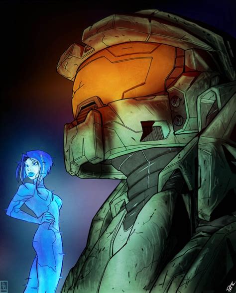 Master Cheif And Cortana By Jaredgrammer On Deviantart