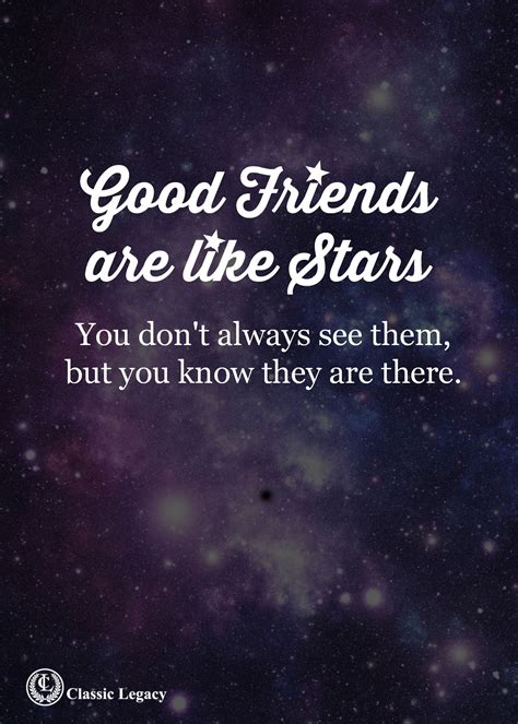 Good Friends Are Like Stars You Dont Always See Them But You Know