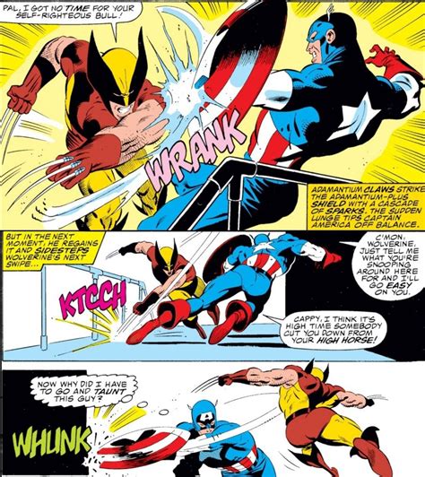 Wolverine Vs Captain America Cap Annual Marvel Captain