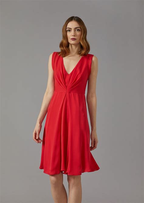 Silk Dress With Gathered Detailing Woman Giorgio Armani