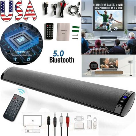 Bluetooth Wireless Speaker Tv Pc Soundbar Subwoofer Home Theater