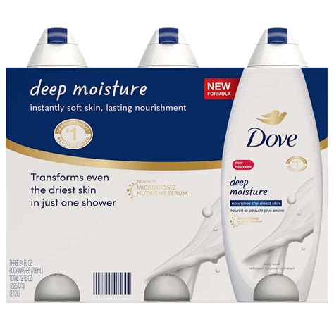 Dove Body Wash Deep Moisture 24 Oz 3 Pack