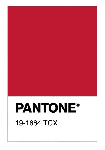 Colore Pantone® 19 1664 Tcx True Red Numerosamenteit