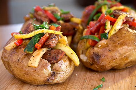 Of course, if you still want to actually bake your baked potato in an oven, we've got you covered there too. Stuffed Baked Potatoes | The Cozy Apron
