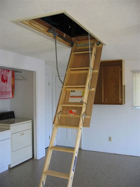 Garage Attic Ladder House Ideas Pinterest