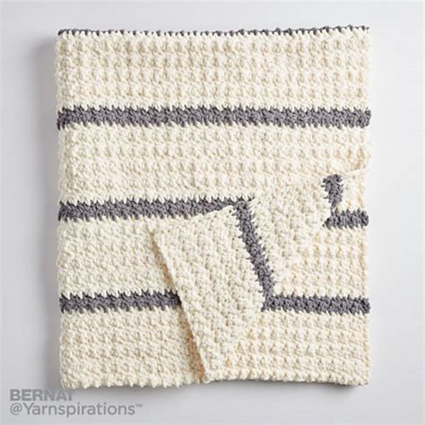 Ravelry Pin Stripe Crochet Blanket Pattern By Bernat Design Studio