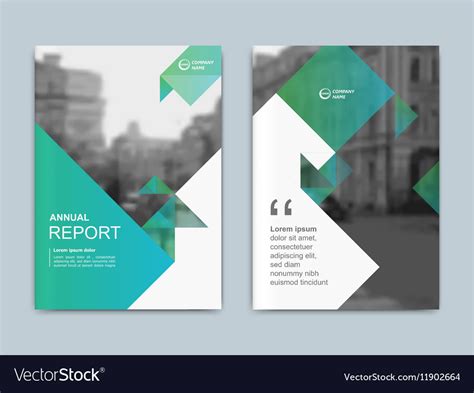 Cover Design Annnual Report Flyer Presentation Vector Image