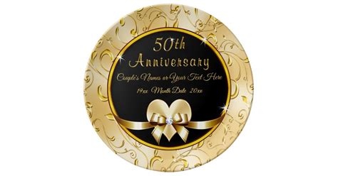 Lovely Personalised 50th Wedding Anniversary Ts Plate Zazzle