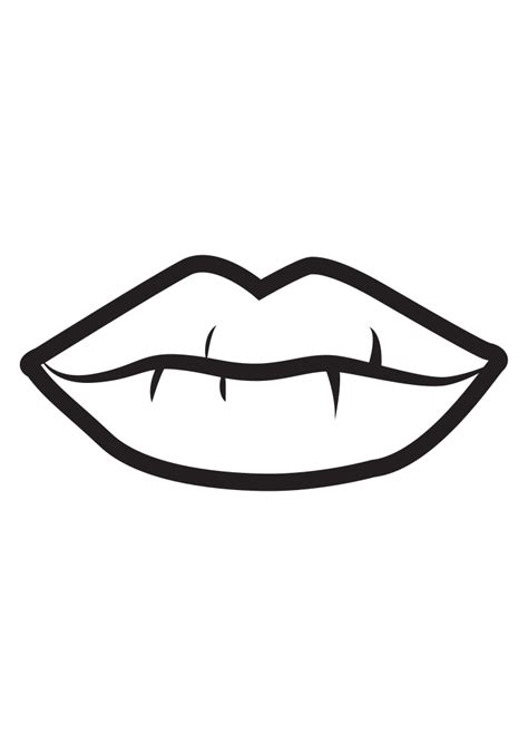 The Post Lips Black And White Outline Free Svg File Appeared First On