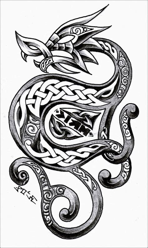 Pin By Pascal Bornand On Celtic And Viking Celtic Dragon Tattoos