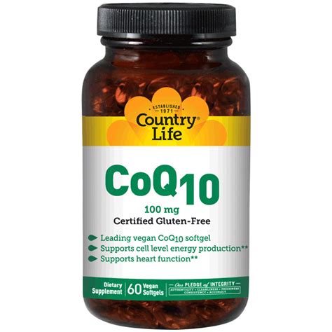 Country Life Coq10 100 Mg 120 Vegan Softgels Iherb