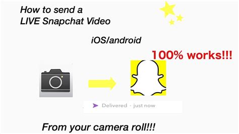 how to send live delivered snapchat videos from your camera roll 2020 ios android youtube