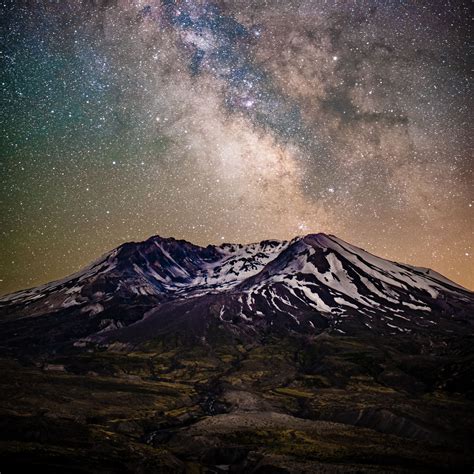 Download Wallpaper 2780x2780 Milky Way Starry Sky Stars Mountain
