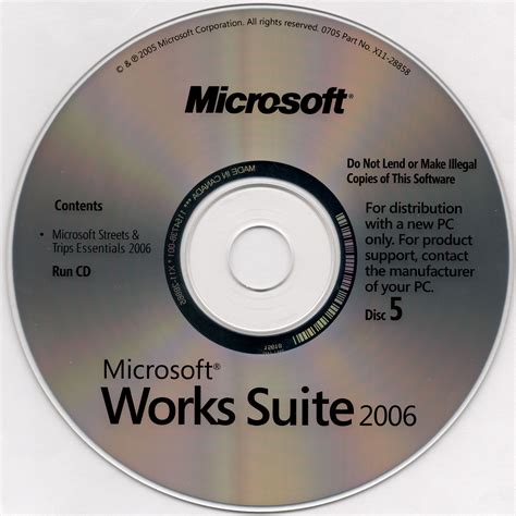 Microsoft Works Suite 2006 2005 English Microsoft Free Download