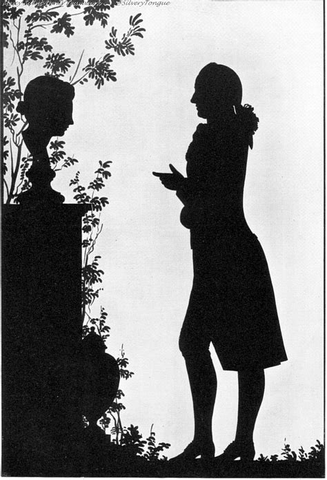 A Traditional Silhouette Portrait Of The Late 18th Century