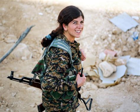 YPJ Kurdish Female Peshmerga Fighter Heroic Women Military Girl