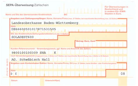 Britische pfund oder dänische kronen und für überweisungen in länder, die nicht dem europäischen wirtschaftsraum angehören) werden sie. Amtsgericht Schwäbisch Hall - Hinweise zur ...