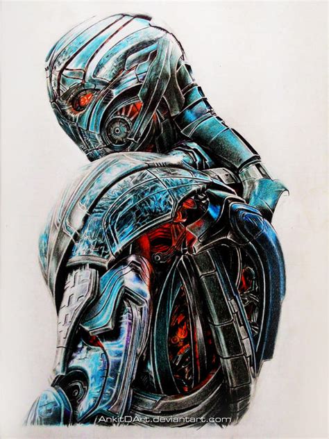 Ultron Color Pencil Drawing By Ankredible On Deviantart