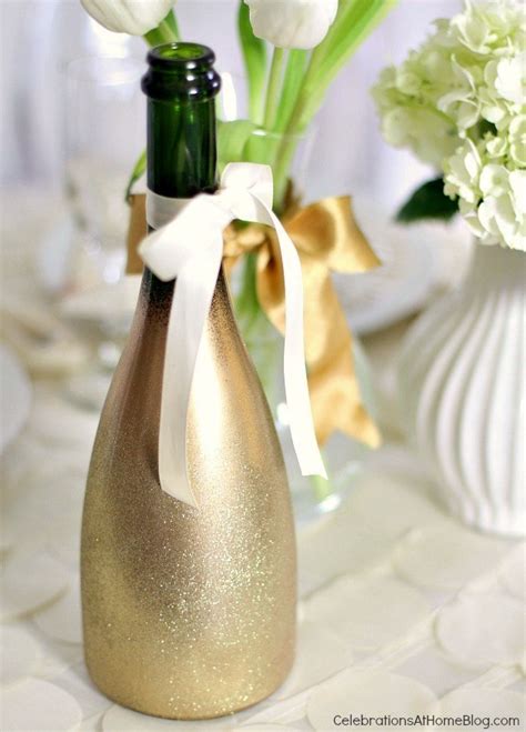 Diy Ombre Style Gold Glittered Bottle Celebrations At Home