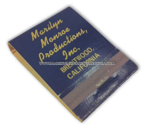 An Original Matchbook Marilyn Monroe Productions