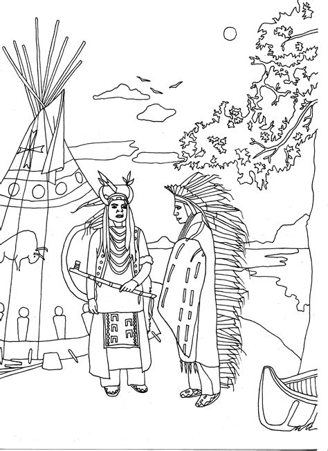native americans native american adult coloring pages