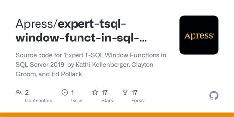 Github Apressexpert Tsql Window Funct In Sql Server 2019 Source