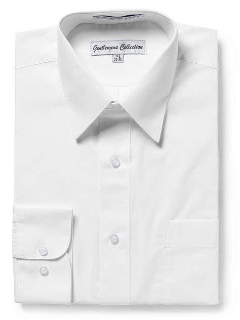 Gentlemens Collection Men S Regular Fit Long Sleeve Solid Dress Shirt