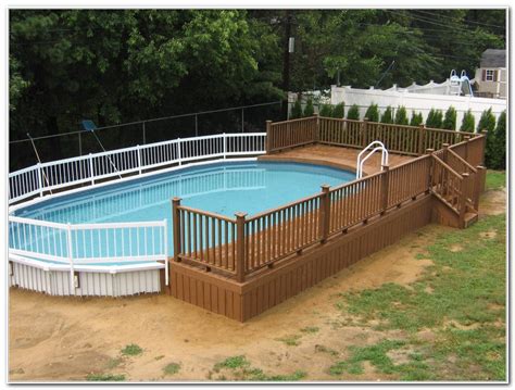 Oval Above Ground Pool With Deck Best Above Ground Swimming Pool