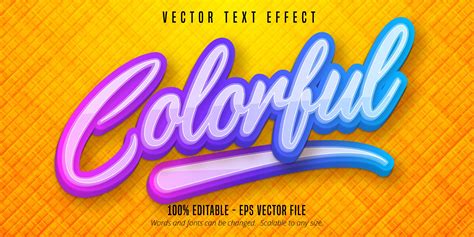 Colorful Text Multicolor Gradient Style Editable Text Effect 1343521