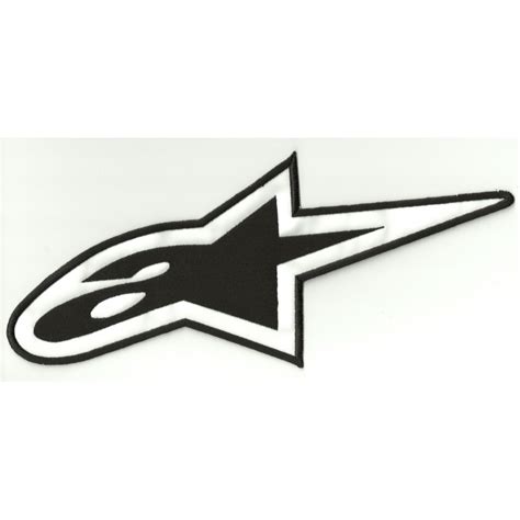 Patch Embroidery Alpinestars Logo Thread Black 15cm X 7cm