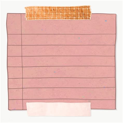 Blank Pink Paper Note Transparent Png Premium Image By