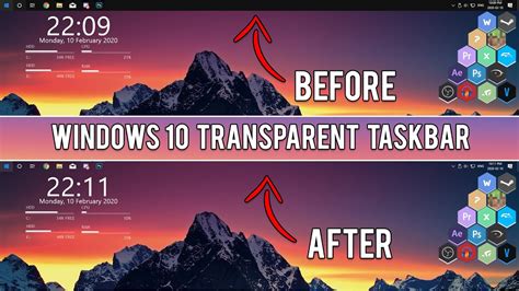 How To Make Taskbar Transparent In Windows 10 11 Youtube