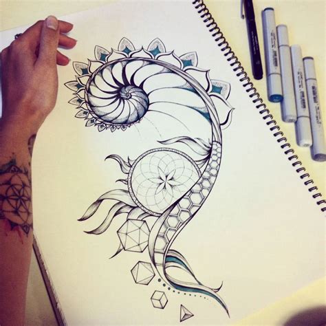 Fibonacci And Sacred Geometry Tattoo Design Behance