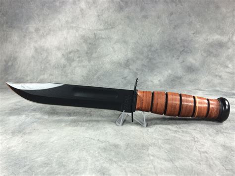 What Is A Ka Bar 12 Inch Stacked Leather Usmc Fighting Knife With