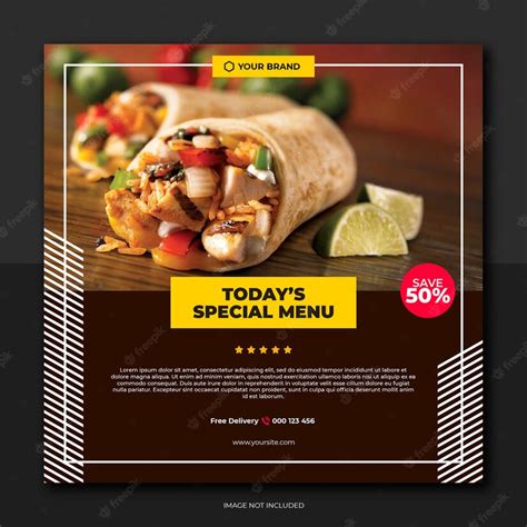 Premium Psd Daily Special Menu For Restaurant Social Media