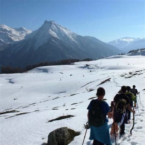 Spring Snowshoeing Hiking Trekking Alps
