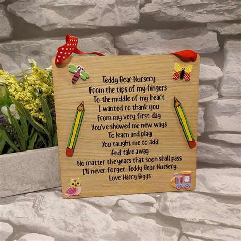 personalised nursery teacher thank you t last day of etsy uk thank you teacher ts