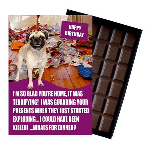 These decadent boxes of chocolate are perfect for gifting (even if the recipient is you). Pug Funny Birthday Gifts For Dog Lover Boxed Chocolate ...