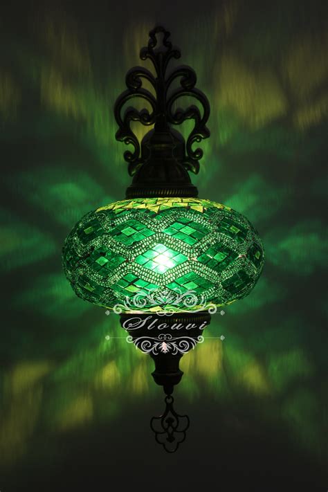 Turkish Mosaic Single Wall Sconce With Extra Large Globe Etsy In 2022