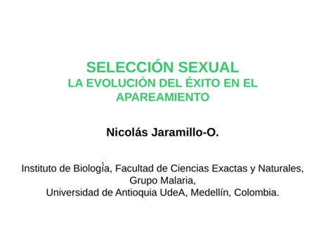 Selección Sexual Universidad De Antioquia