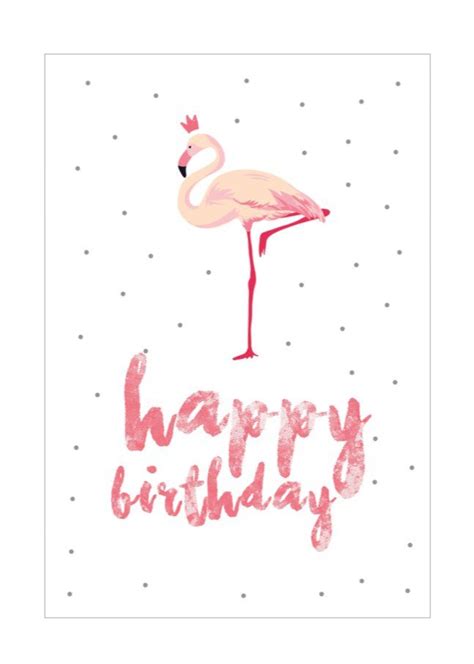 Flamingo Free Printable Birthday Cards Birthday Card Printable Cool