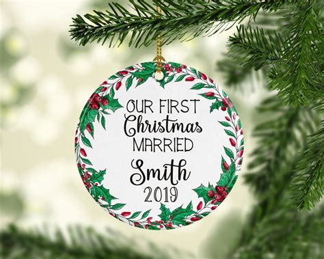 It includes questionnaires and exercises for couples to do to help them strengthen their marriage. First Christmas Married Ornament, Married Christmas ...