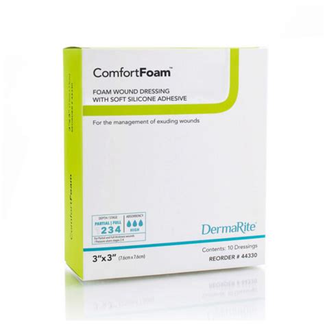 Dermarite Comfortfoam™ Square Silicone Foam Dressing Non Border Strive Medical