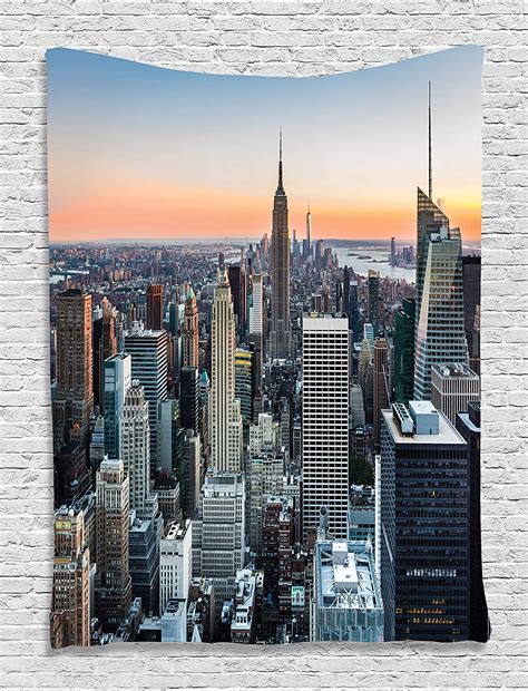 Maybe you would like to learn more about one of these? Wall Art Decor New York City Themed Decor Art Picture Rose Quartz Manhattan Skyline Sunset ...
