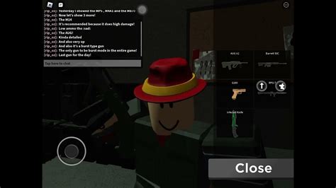Sythegamingyt1895 Showing Off Guns In Military War Tycoon Roblox