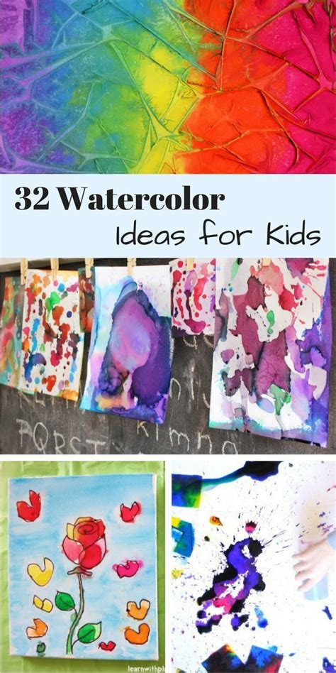 32 Easy Watercolor Painting Ideas Kids Watercolor Art Videos For