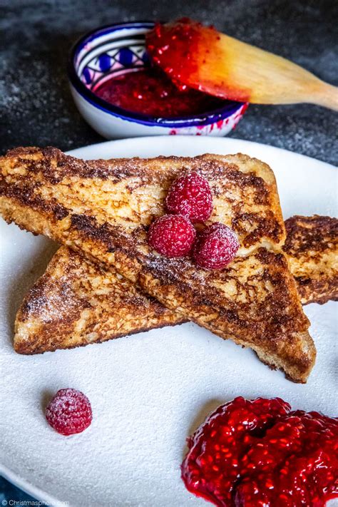 French Toast With Raspberry Compote Delicious Brunch Recipe